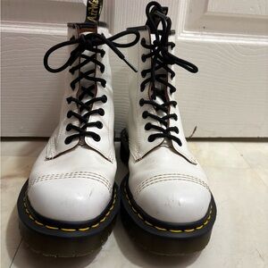 Dr. Martens White Combat Boots